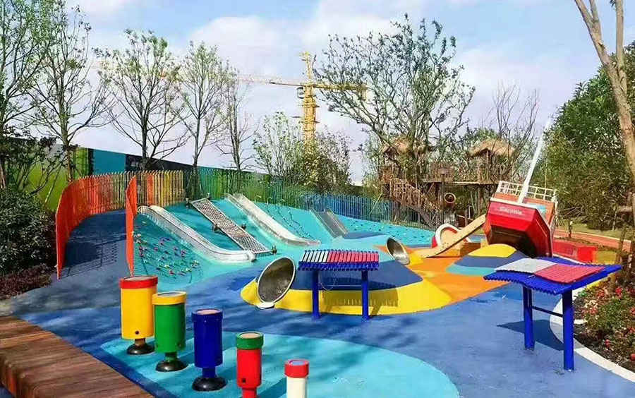 户外大型不锈钢组合滑梯