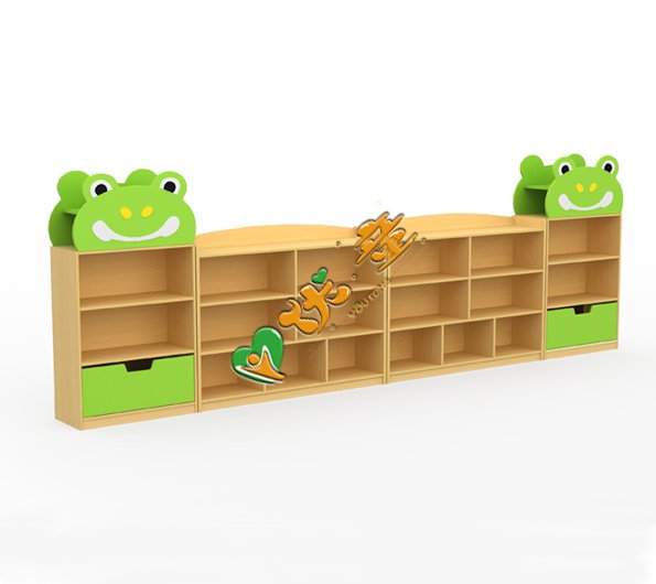 幼儿园家具生态木卡通组合柜 