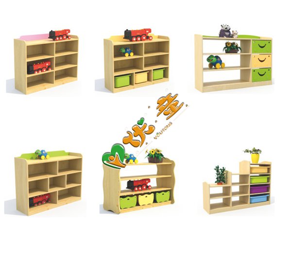 幼儿园家具进口樟子松造型玩具柜 