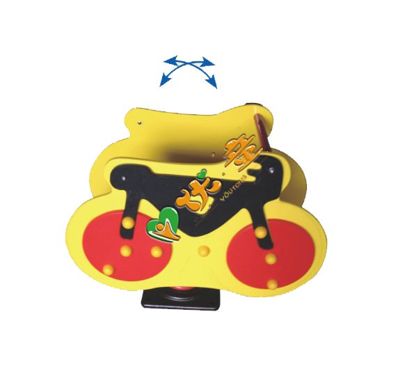 双色PE板仿真交通卡通摇摇乐 
