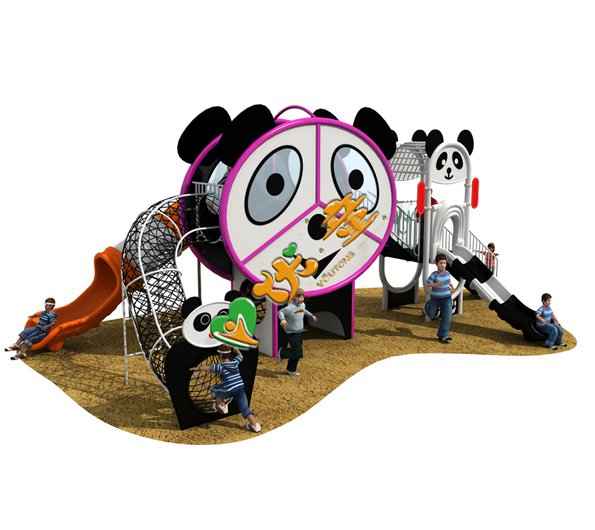 户外熊猫儿童主题乐园木质儿童乐园 