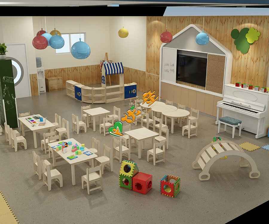 幼儿园家具桦木家具